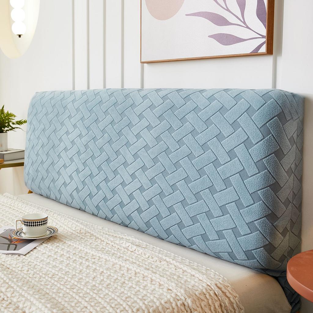 Solid Color Stretch Spandex Bedhead Dust Proof Slipcovers for Bedroom Home Jacquard Bedhead Cover All Inclusive Headboard Covers