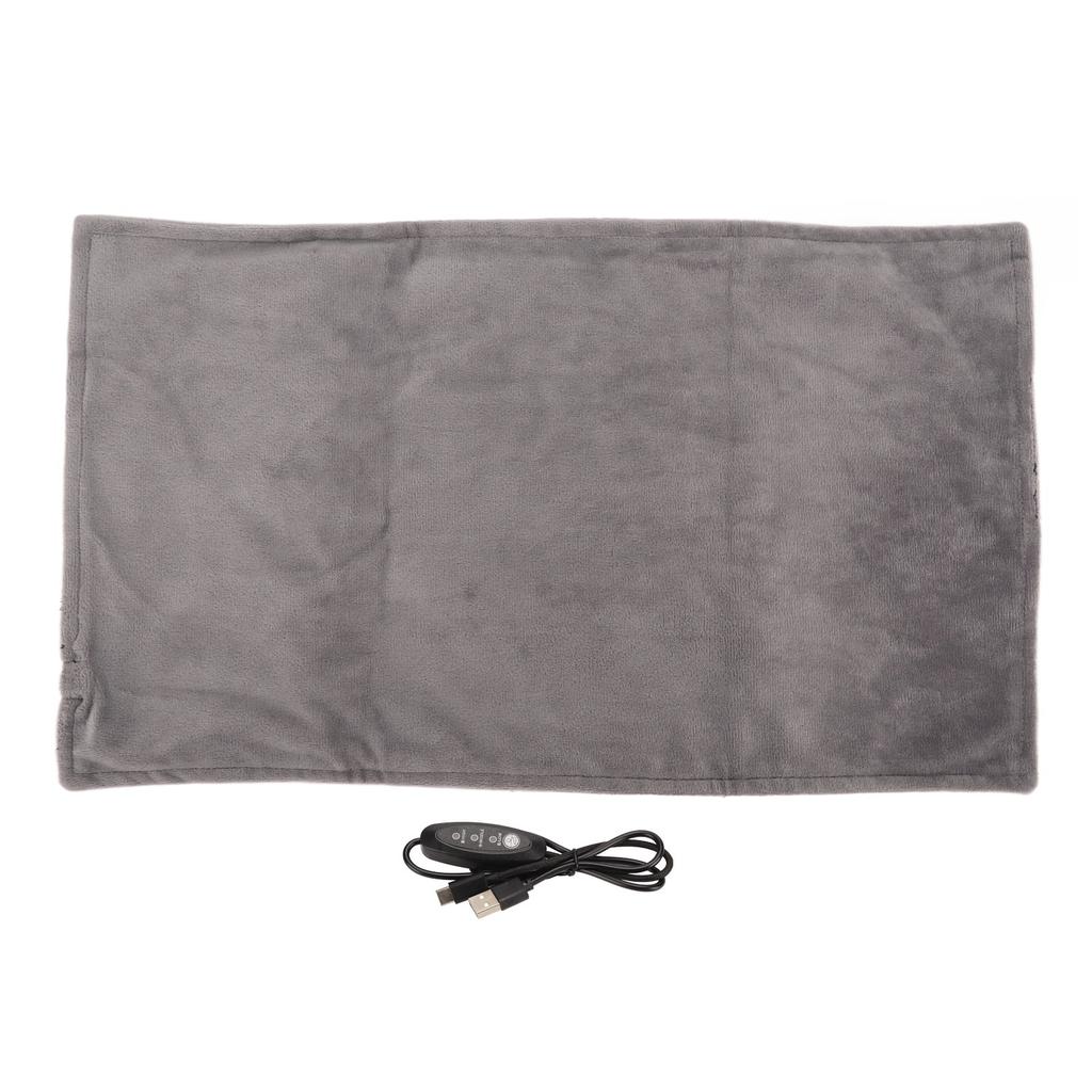 Electric Heating Pad 19x11in USB Fast Heating 3 Temp Modes Foldable Soft Material Small Heating Pad 