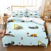 3D Children's Toy Car Series Bedding Set Children's Room Duvet Cover and Pillow Case Full Size Quick Drying Home Decoration for Boys' Room