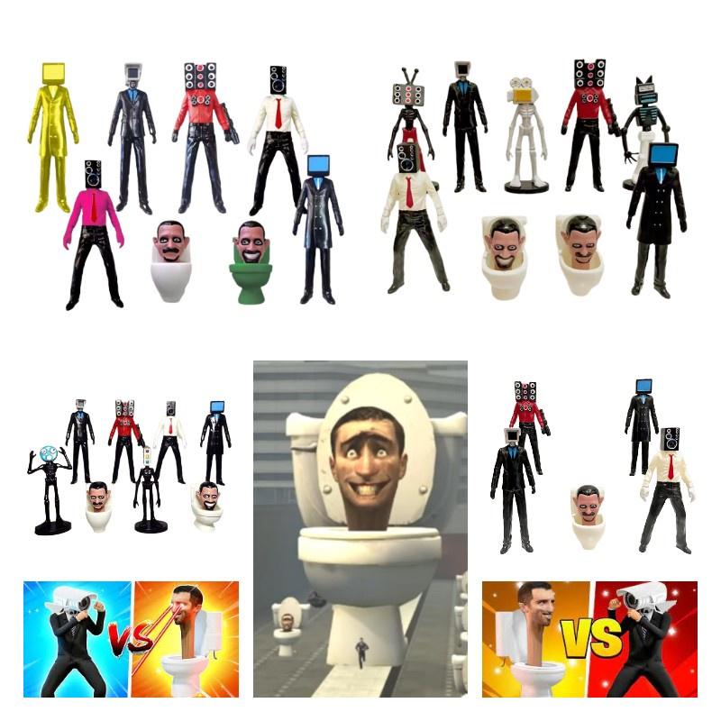 Hochwertige PVC 2,5-4,5 Zoll Toilettenmann Gegen Überwachungsmann Actionfigur Modell Dekoration