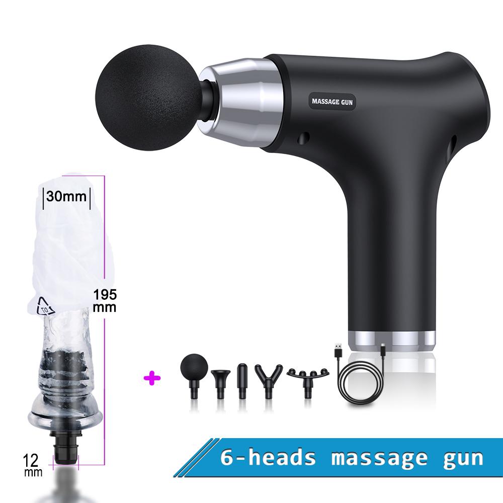 LCD Fascial Massage Gun Touch Electric 6-speed Fitness Relaxation for Back Neck Arm Deep Massage Strike Suitable for Women