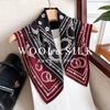 High Quality Soft Silk Wool Silk Scarf Women's 2025 Autumn and Winter New Fashion Neck Protection 65cm Silk Wool Square Scarf Shawl