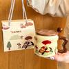 Hochwertige Keramiktasse mit Deckel Freundin Souvenir Geschenk für Mädchen Geburtstagsgeschenk praktische Keramiktasse kreatives Geschenk
