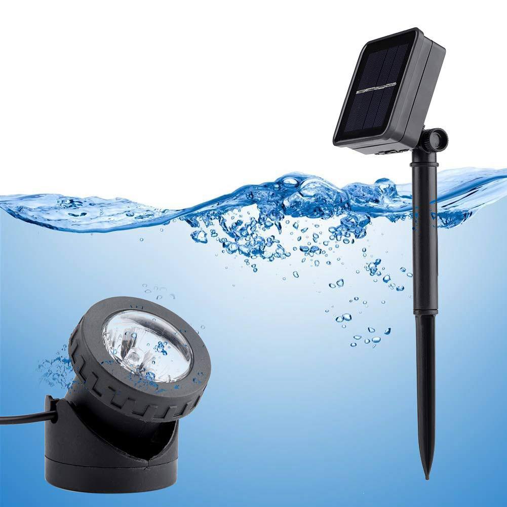 Solar Powered 6LED Underwater Submarine Lamp Spotlight Outdoor Garden Pond Lighting White Light