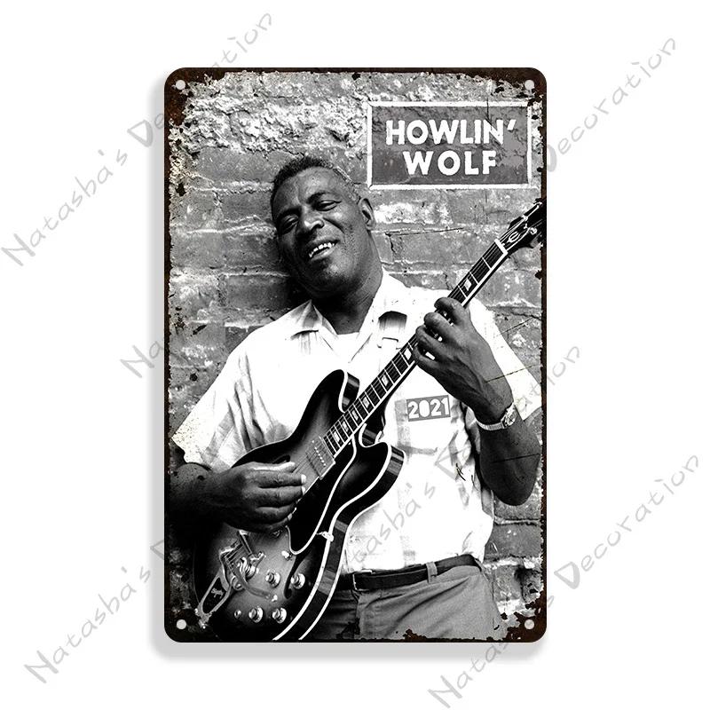 Classic Blues Metal Tin Sign Home Bar Wall Decor Signs Rusty Metal Signs Singer Metal Plaque Decorative Plate Industrial Decor