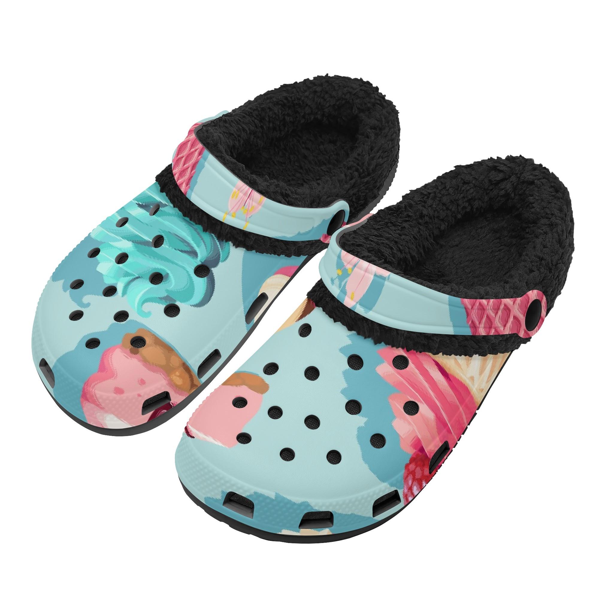 1 пара Унисекс Черные Клоги на Флисовой Подкладке Уютная Зимняя Обувь без Шнуровки Изготовлены с Прочной Амортизацией EVA 36 чёрный