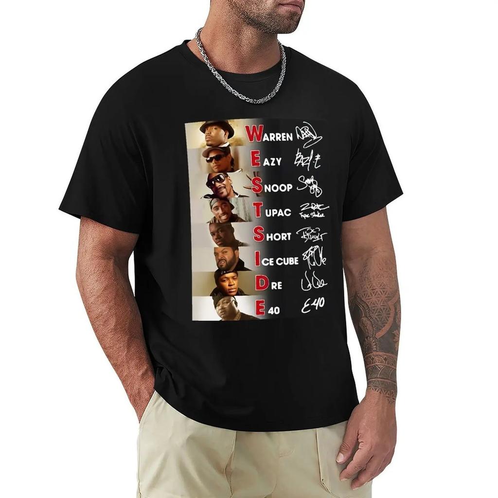 90s Rap Nostalgia WESTSIDE Black T-Shirt