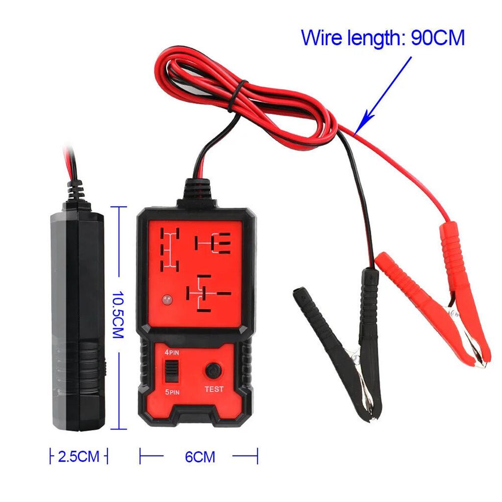 Automotive Relay Tester, Car Battery Tester With Clips, LED Light Electronic Automotive Relay Tester 12V, Car Relay Tester For Auto Repairing