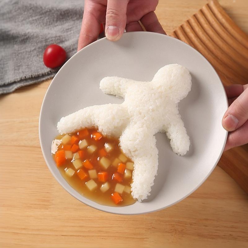 Nonstick Funny Human Rice Ball Maker Mold Japanese Sushi Mold For Home Picnic Travel Camping Diy Lunch