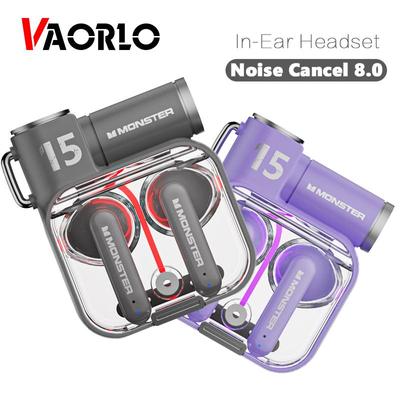 XKT15 Wireless Earphones Subwoofer Bass HiFi Stereo Music For Game Headphone In-Ear Earbuds With Nosie Cancel Microphone Headset