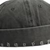 Berretto da Marinaio Vintage Cappello Senza Visiera Calotta Cranio Cotone Retrò Regolabile Colore Unico Estate Autunno Primavera Hip Hop Moda