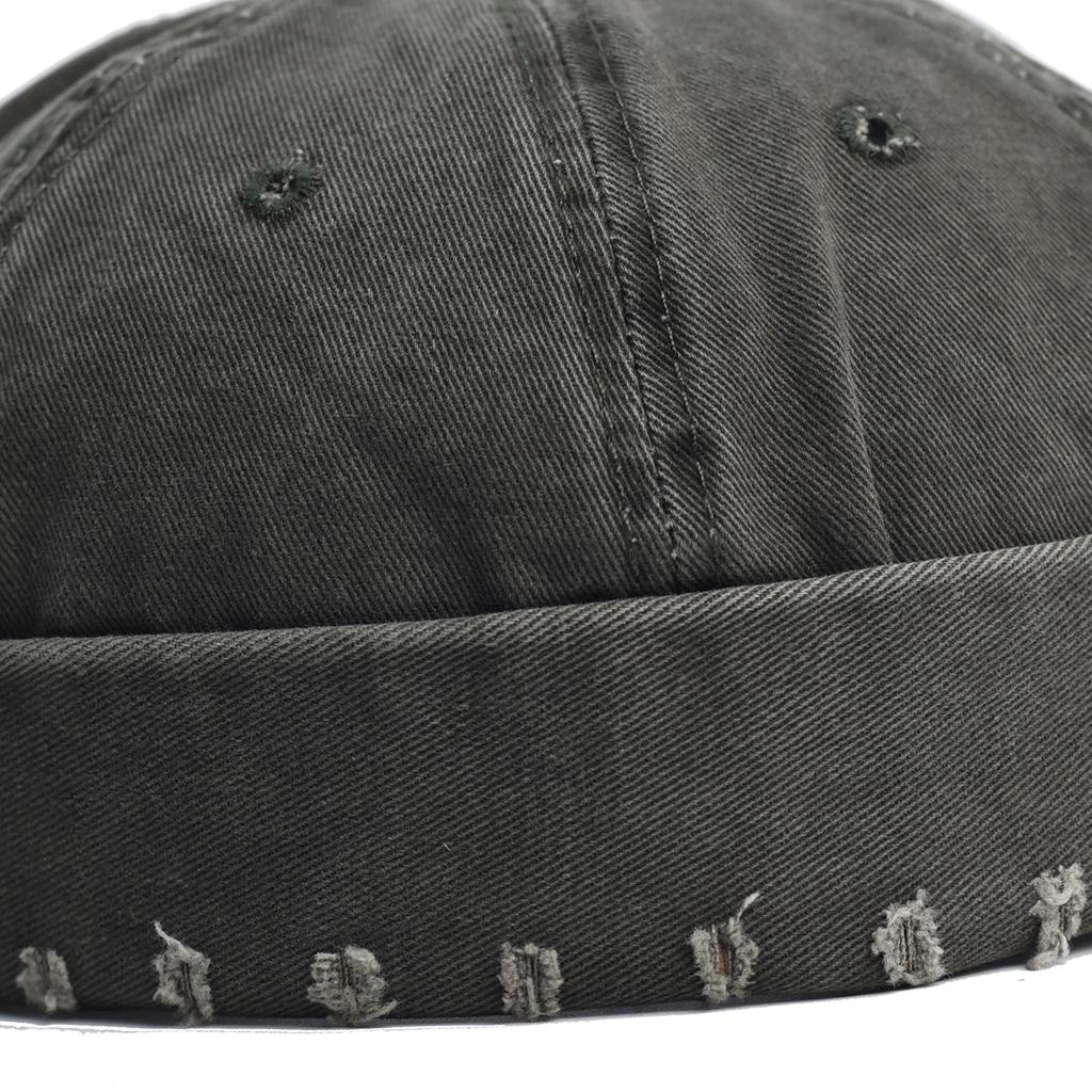 Berretto da Marinaio Vintage Cappello Senza Visiera Calotta Cranio Cotone Retrò Regolabile Colore Unico Estate Autunno Primavera Hip Hop Moda