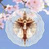 1pc - 2D Mandala Wind Chime with Jesus Christ Design - Rotating Artistic Ornament for Garden