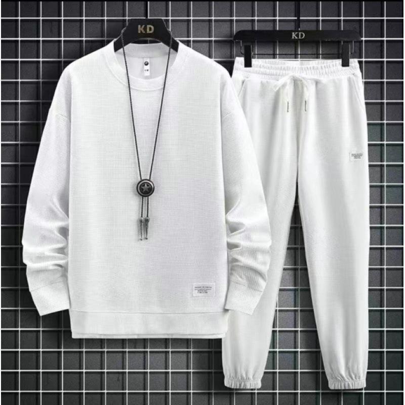 Men's Plus Size Autumn Two-Piece Set: Sweatshirt and Sweatpants Sports Casual