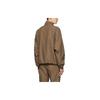 Fear of God Essentials Fall/Winter 2020 Half-Zip Stand Collar Sports Windbreaker With Plain Logo And Raglan Sleeves Men Jacket Brown FOG-FW20-243