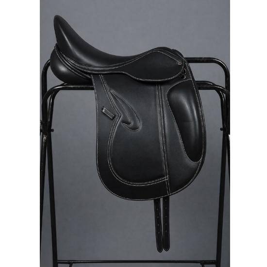 Leather Dressage Double Flap Saddle with Changeable Gullets – Elegant Cantle Design