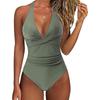 New European and American Swimsuit Women's Halter Sexy Cross-color Swimsuit