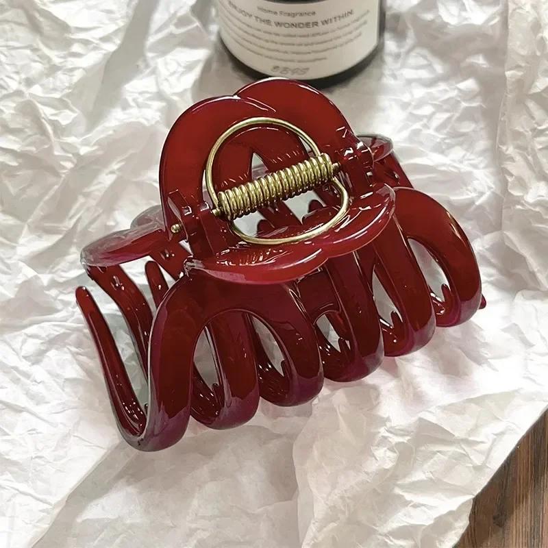 New Design Top Grade Pumpkin Hair Claw Clip For Women Sweet Shark clamp Back Long Hair Hold Headband Hairpin Hair Accessories