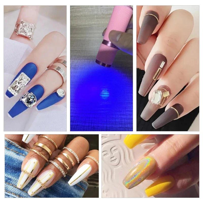 New Portable LED Mini Flashlight Bead Light Therapy Light Quick Drying Nail Enhancement Products Tool for Nail Oil Adhesive Lamp