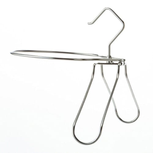 CAINZ Stainless Steel Hanger, 42cm Wide X 4.5cm Deep X 28cm High, with Hood, for Easy Clothes Drying, Durable, Non-Slip, and Shape-Retaining Clothes H