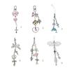 Portachiavi con Perline in Lega Acrilica Elegante Ciondolo per Telefono per Donne Ragazze Portachiavi Elegante Regalo Accessorio alla Moda per Borsa