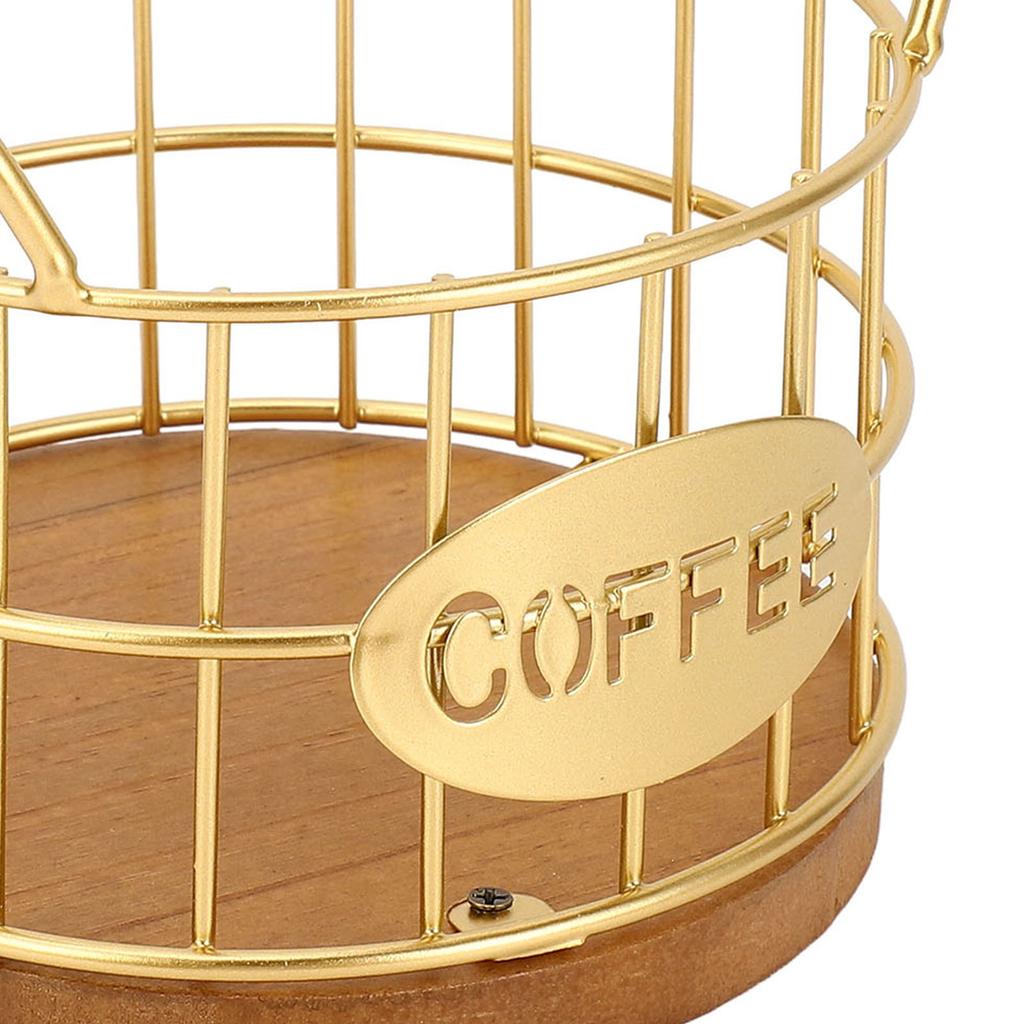 Kaffee Kapsel Korb Holzfuß Große Öffnung Einfache Reinigung Kaffeekapsel Käfig für Zuhause Restaurant