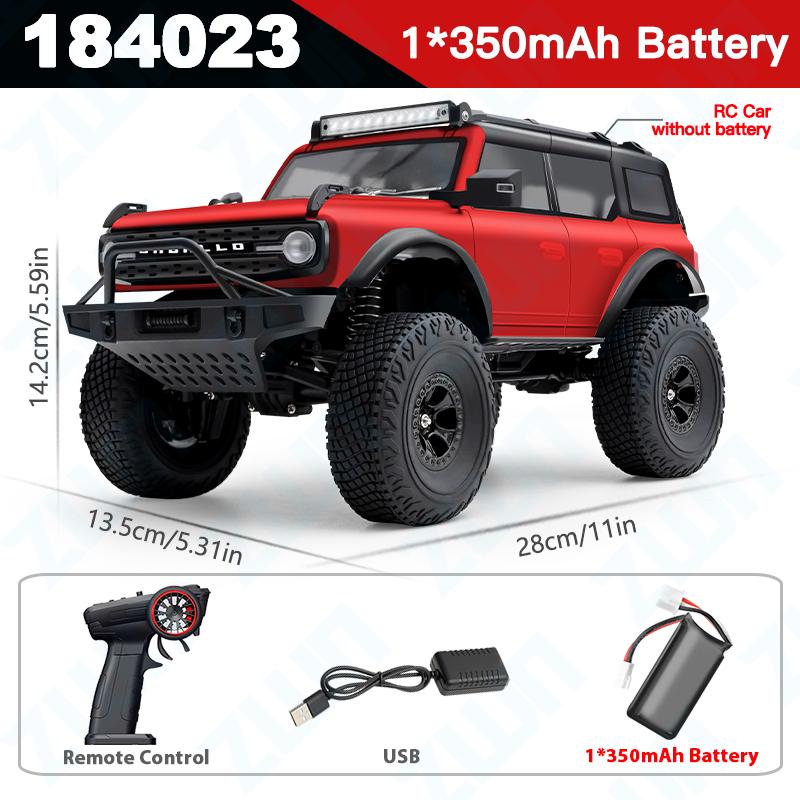 

WLtoys 184023 2.4G RC Car With LED Light 4WD 1/18 Remote Control Car RTR Professional Off-road Climbing Vehicle Toy For Kid Gift