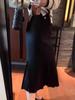 French Socialite Style Fishtail Skirt: Elegant Autumn 2025 Women's Hip-Hugging, Large Hem Design