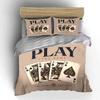 Playing Cards Vintage Design Bedding Duvet Cover Set Duvet Cover Pillowcases  (1*Duvet Cover 2*Pillowcases, without duvet insert)