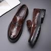 Men'S Business Dress Leather Shoes Leather Thick-Soled Non-Slip Breathable Men'S Shoes Foot Casual Shoes Men'S Loafers