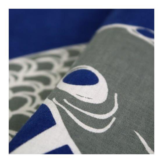 Sen no Anbo Tenugui Towel 'Koi no Taki Nobori Navy' Hand-dyed 100% Cotton Tokuoka Made in Japan 35cm x 100cm