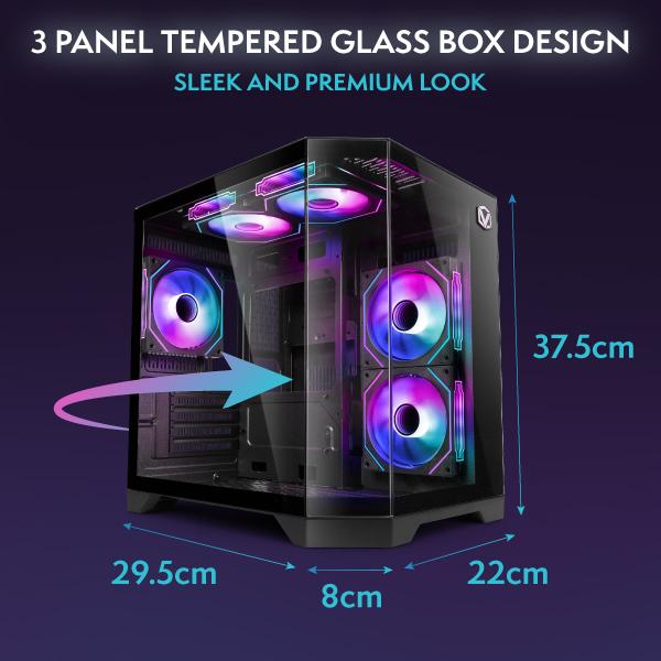 Vibox I-500 Gaming PC • Ryzen 3 3200G 4.0 GHz • Radeon Vega 8 • 16GB RAM • 1TB SSD • Windows 11 • WiFi 6 + Bluetooth 5.4