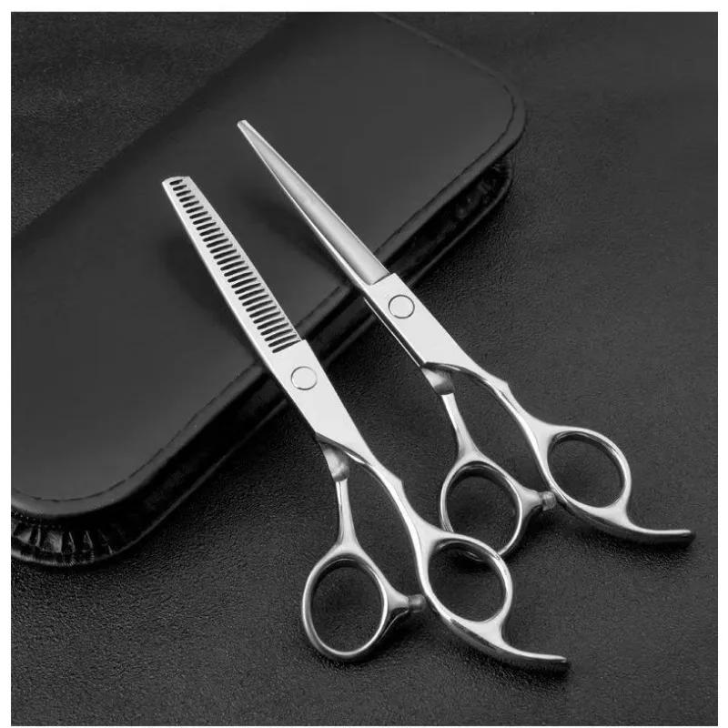 Professional Barber Scissors Accessories Shop 6 Inch Hairdressing Hair Haircut Cutting Thinning Tools Salon