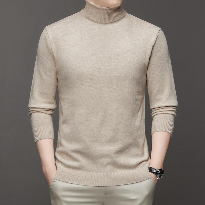 Men's Anti-pilling Non-fade Core Yarn Turtleneck Sweater Men's Fall and Winter Base Long Sleeve Warm Knit