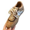 Cowhide version~ thick-soled niche lace design sense women's spring and summer new versatile casual sports shoes