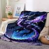 Purple Dragon Flannel Blanket Throw Blanket Soft Warm Sofa Bed Camping home Decor Unique Christmas Gift C926857