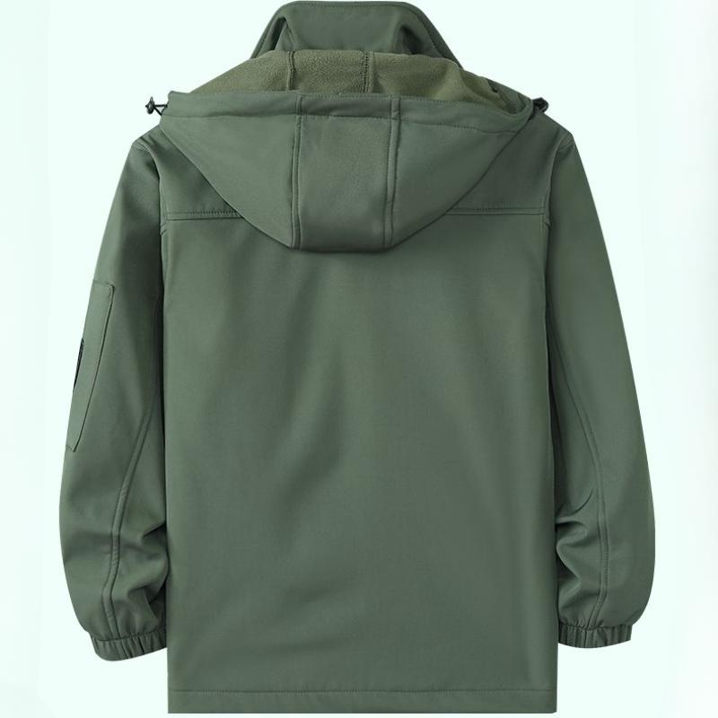 Herren Winddicht und Wasserdicht Winter Plus Samt Verdickter Anzug Bergsteigeranzug Warm Outdoor Overall Werkzeugjacke