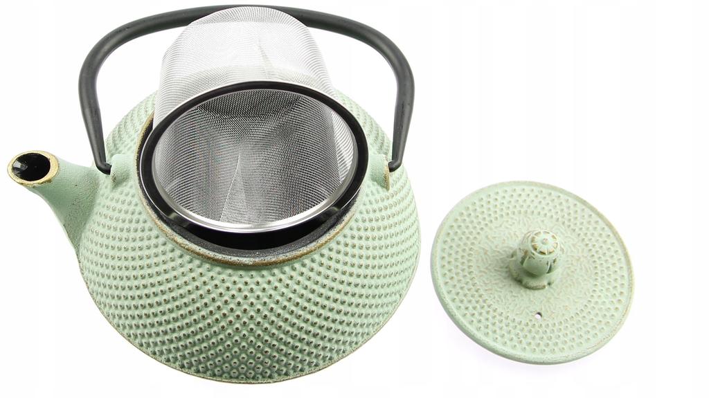 CAST IRON INFUSER, TEA TEAPOT, CUPS x4, WARMER SET