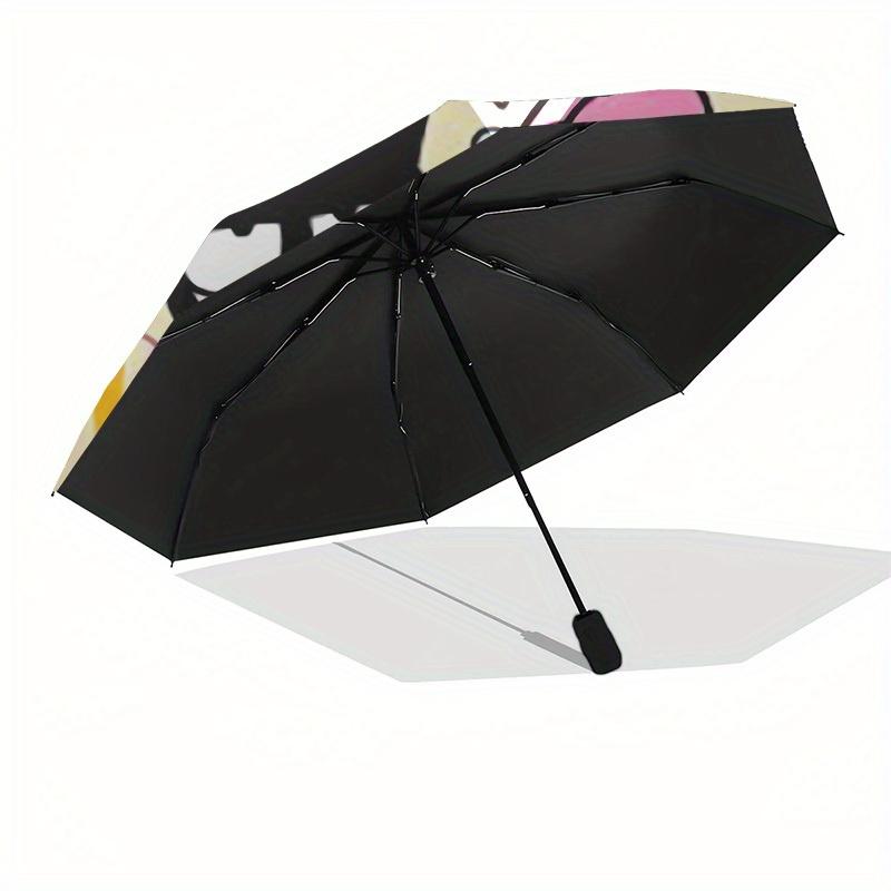 1pc Hello Kitty Characters Circular Artwork Umbrella with Plastic Handle,Suitable for All Seasons Home Travel Outdoor UmbrellaM961