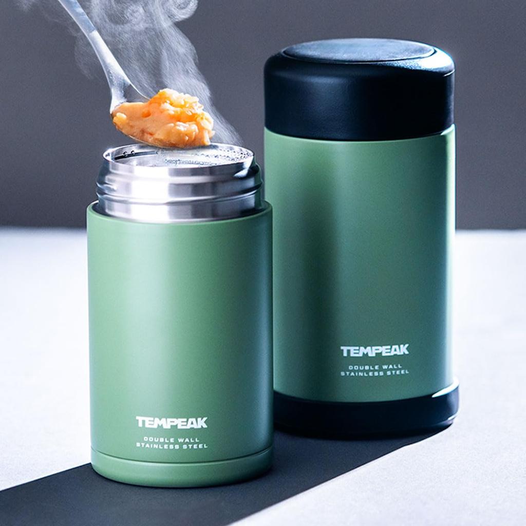 Atlas Vacuum Insulated Soup Jar Super Insulated Food Lunch Insulated Bento Keeps Food Hot or Stainless Easy To TEMPEAK 370ml, Pot, Jar, Box, Cold,