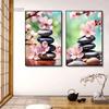 Spa Zen Kiraz Çiçeği Lilyum Pembe Lotus Kanvas Baskı Posterler Sanat Tablo Fitness Yoga Stüdyosu Duvar Sanatı Dekoru Resimler Ev Dekoru