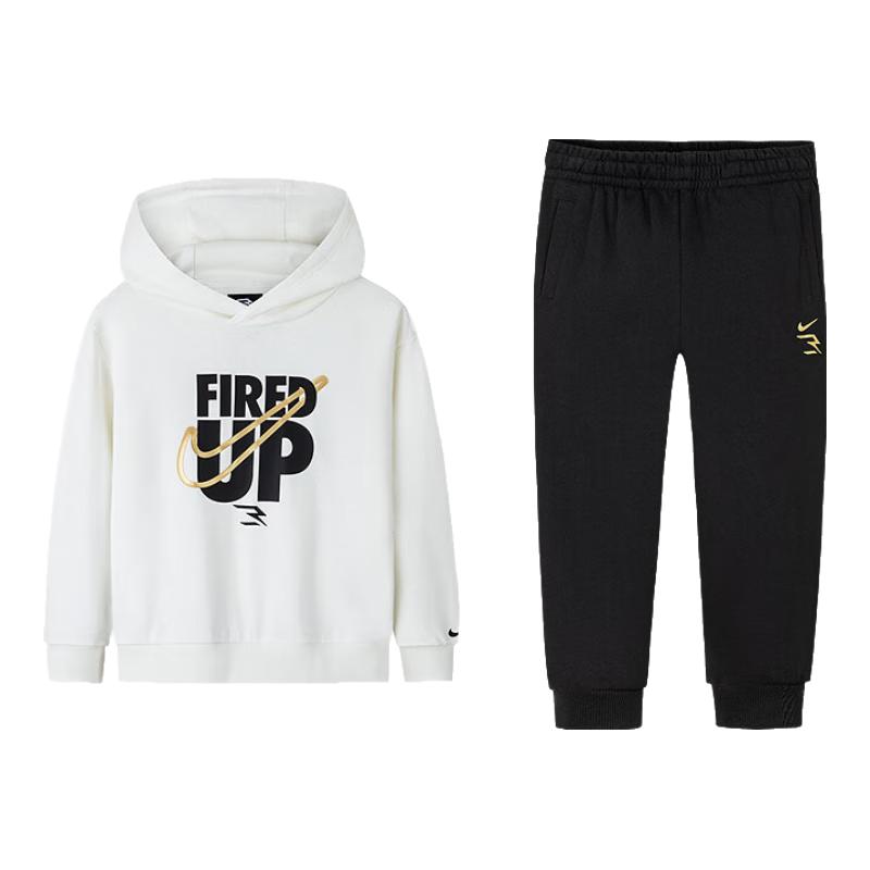 NIKE3BRAND Kids New Year Cotton Fleece Hoodie & Pants Set M