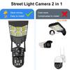 2-in-1 Solar Street Light, Courtyard Lighting, Multi-purpose Security Camera & Wall Lamp, Automatic Solar Charging Surveillance
