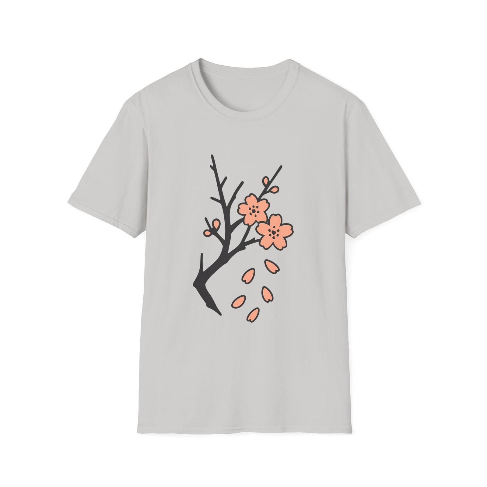 Unisex Softstyle Cherry Blossom Branch T-Shirt Mens Womens Tees Top – Floral Streetwear 2XL