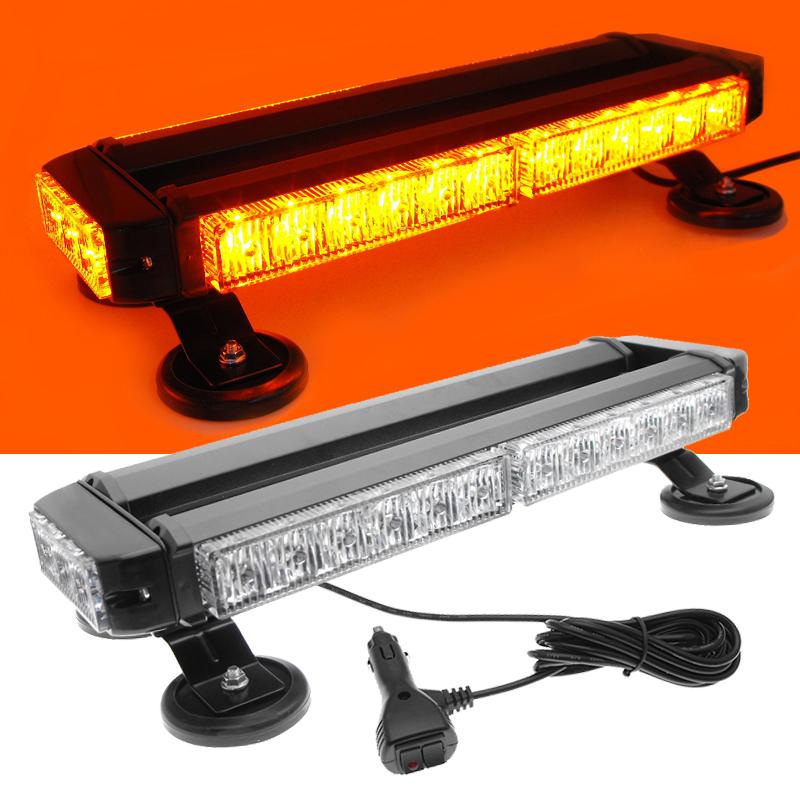 10inch Yellow Double Side Traffic Advisor Strobe Flash Light Bar Emergency Light Universal (13 Flashing Modes)