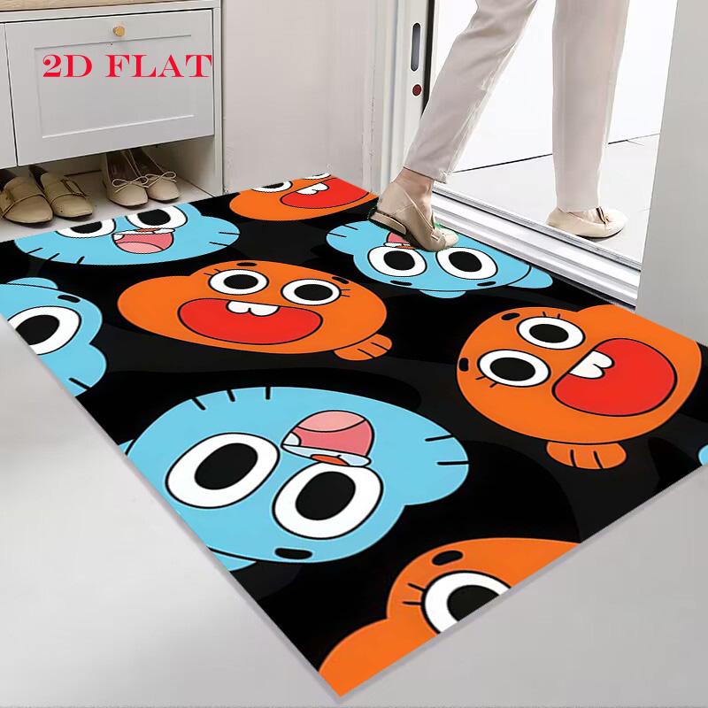 Gumball Kobercový kobereček do obývacího pokoje, ložnice, domácí dekorace pohovky, protiskluzová podložka na hraní pro děti