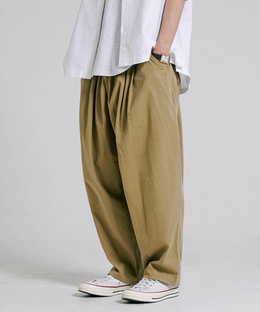 JEMUT Scone Wide Balloon Pants Beige Yhlp2350