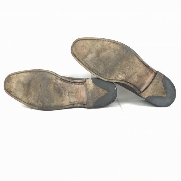 England Made/LOAKE/Goodyear Welt Leather Semi-Brogue Punched Cap Toe/28.0/Dark Brown/Business Shoes(USED)