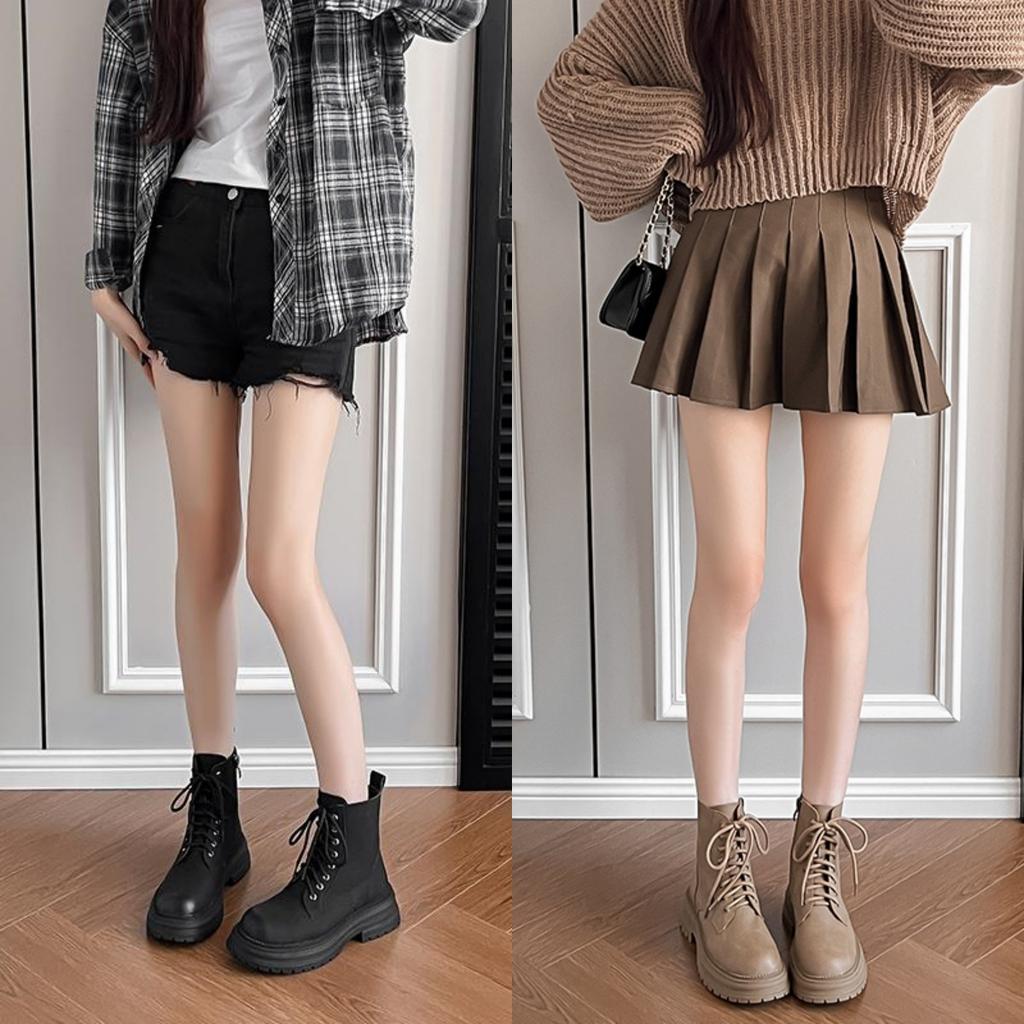 Lace-up Martin boots short boots women's 2025 autumn and winter new British style short boots popular cowboy boots this year