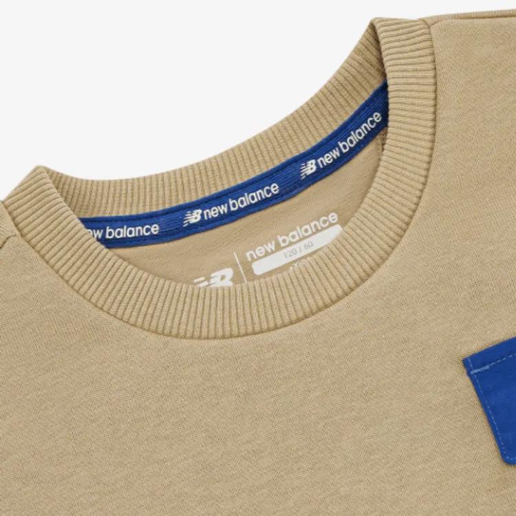 New Balance Sweatshirt Khaki Kids' (Unisex) Sweatshirts 7CD13043 BEI